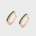 Elegant Green Crystal Earrings