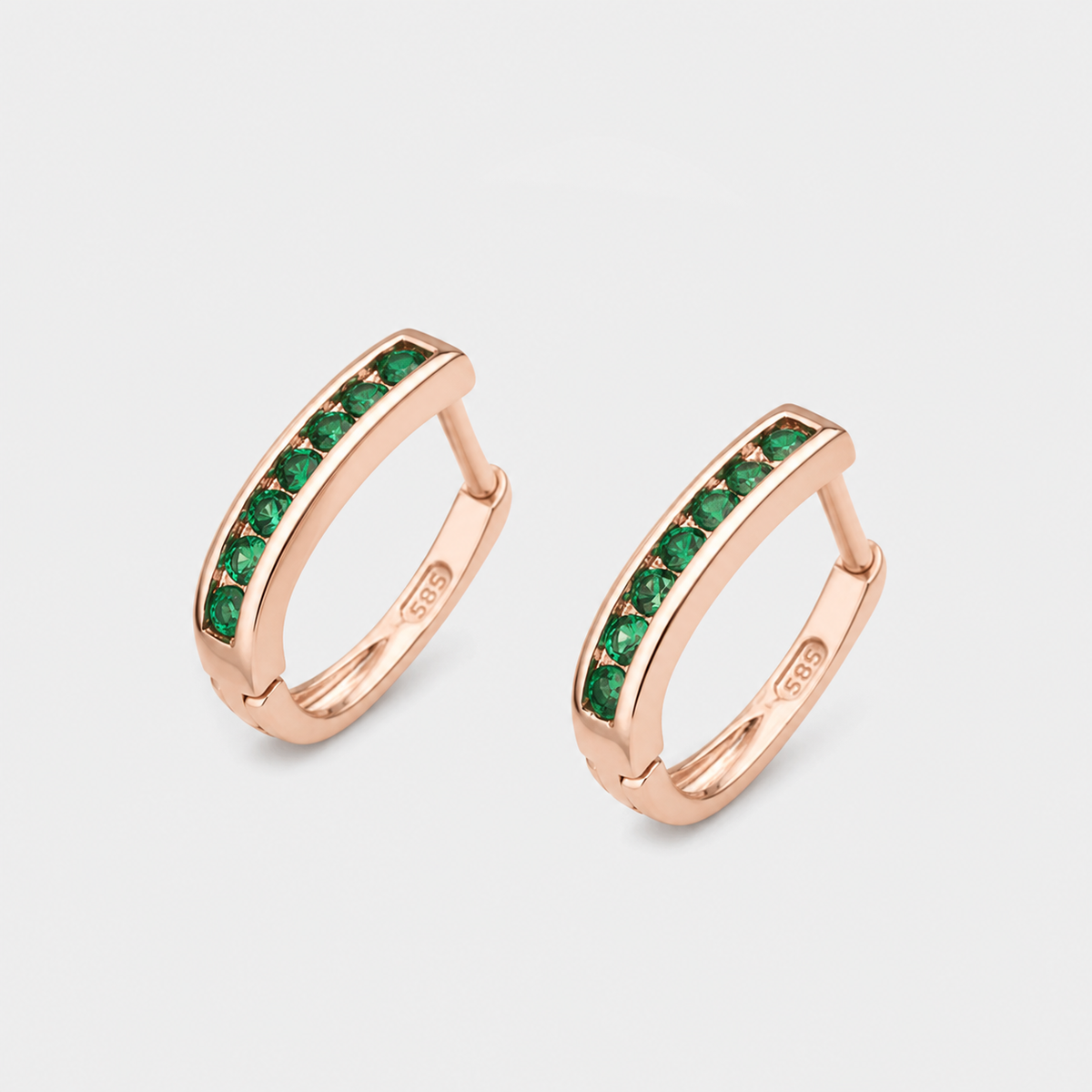 Elegant Green Crystal Earrings
