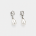 Teardrop Pearl Drop Earrings