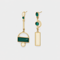 Emerald Geometry Statement Earrings