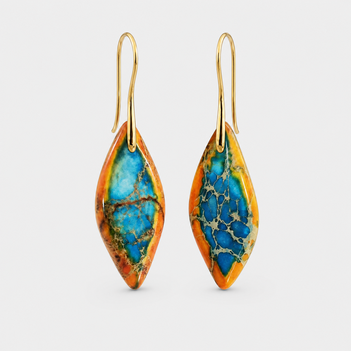 Bohemian Natural Stone Lava Earrings