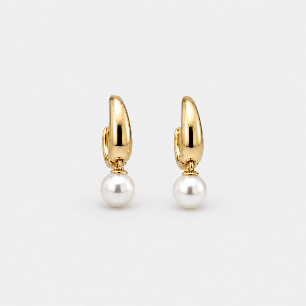 Small Gold Pearl Earrings