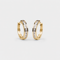 Gold Crystal Hoop Earrings