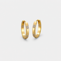 Vintage Golden Flower Hoop Earrings
