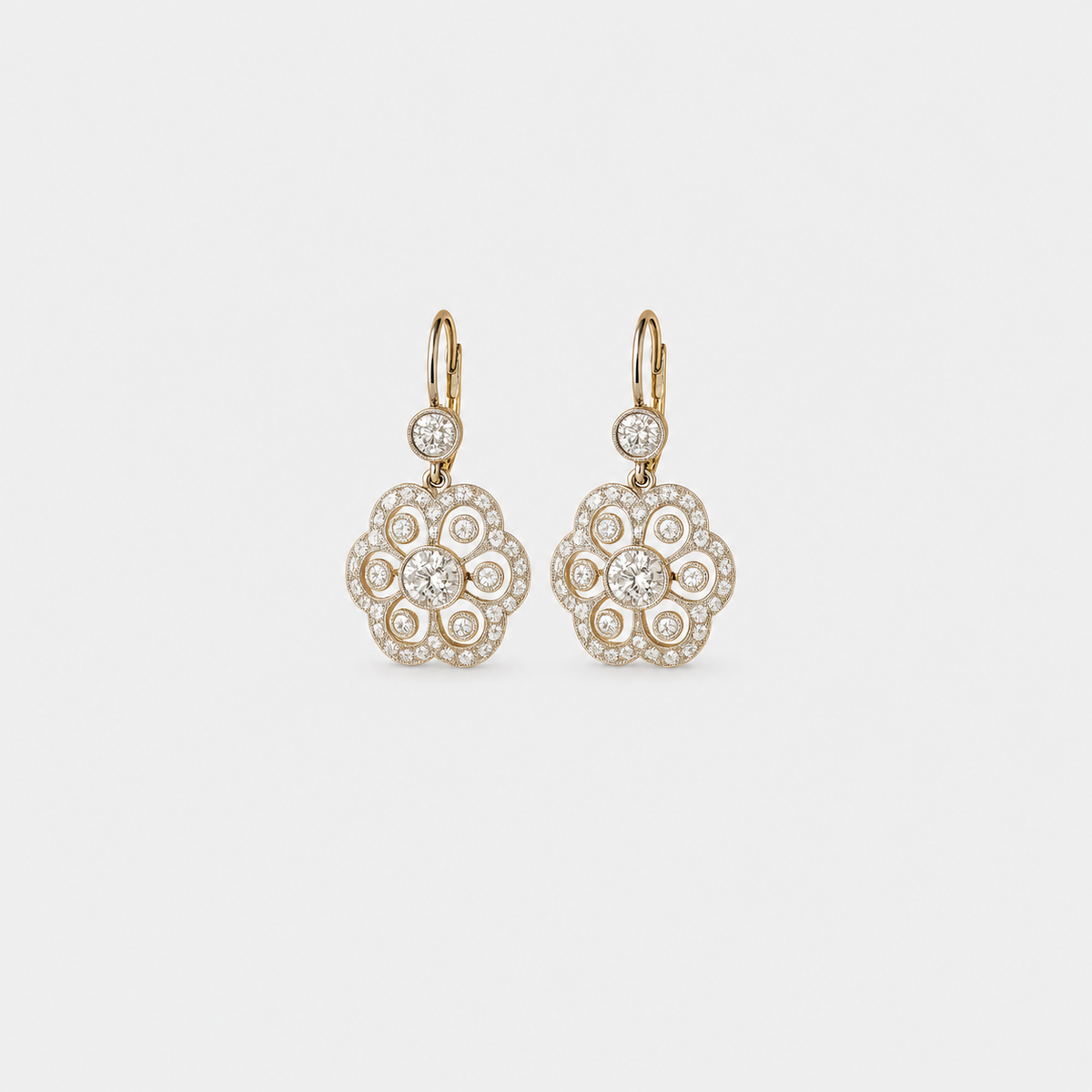 Crystal Mandala Retro Earrings