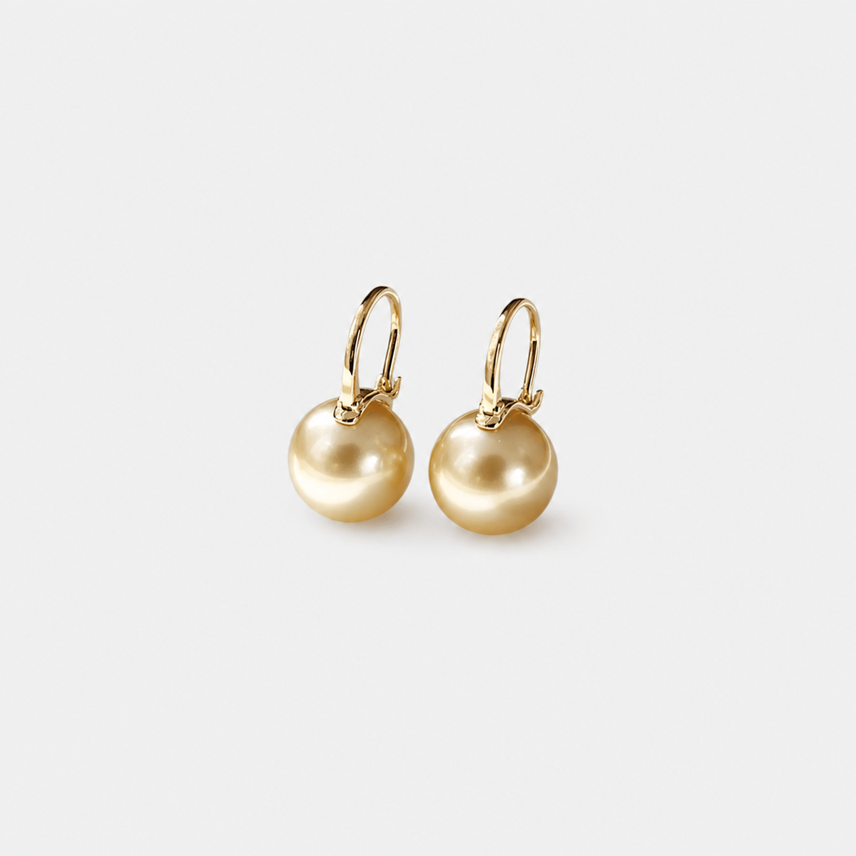 Elegant Golden Pearl Earrings