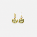 Vintage Green and Gold Crystal Earrings