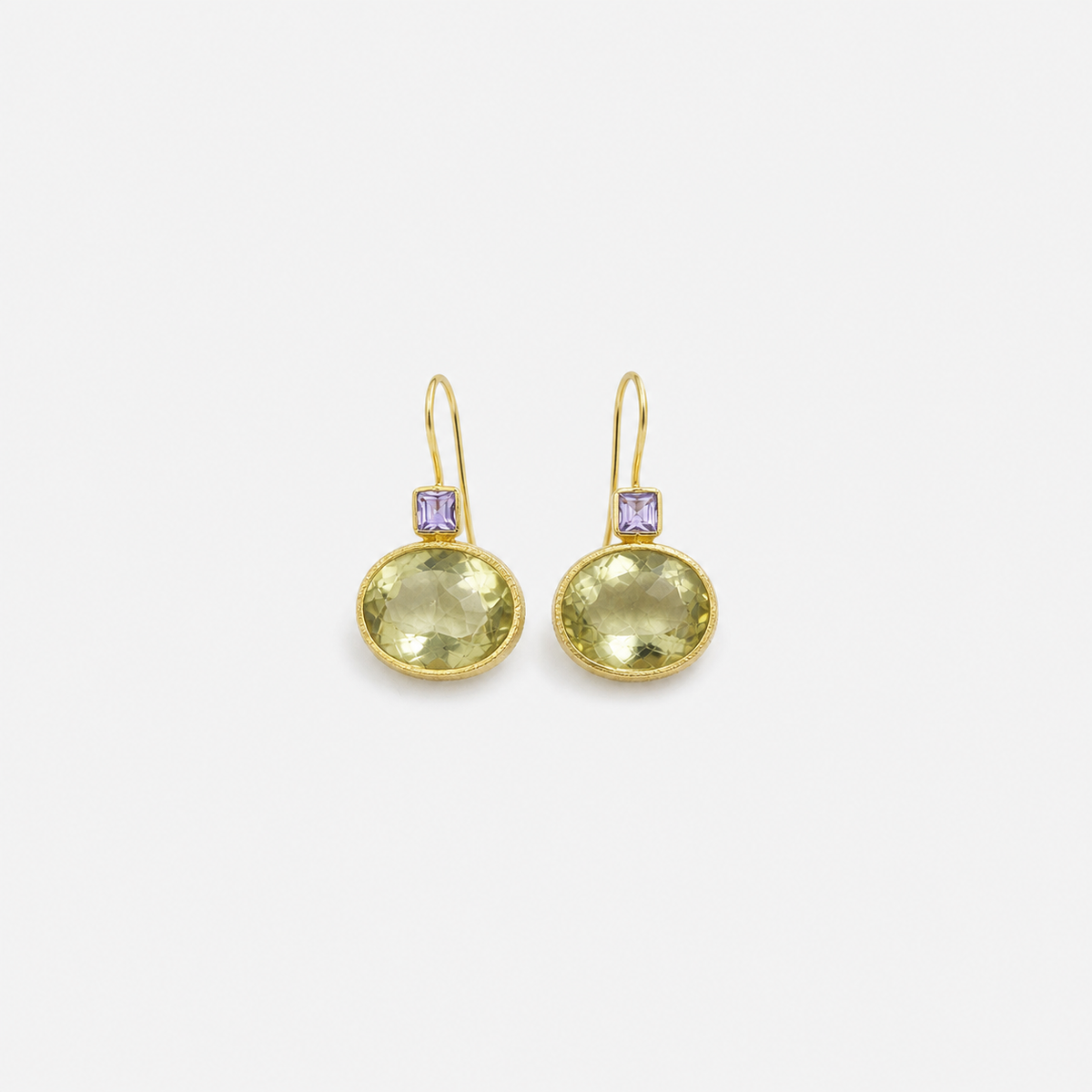 Vintage Green and Gold Crystal Earrings