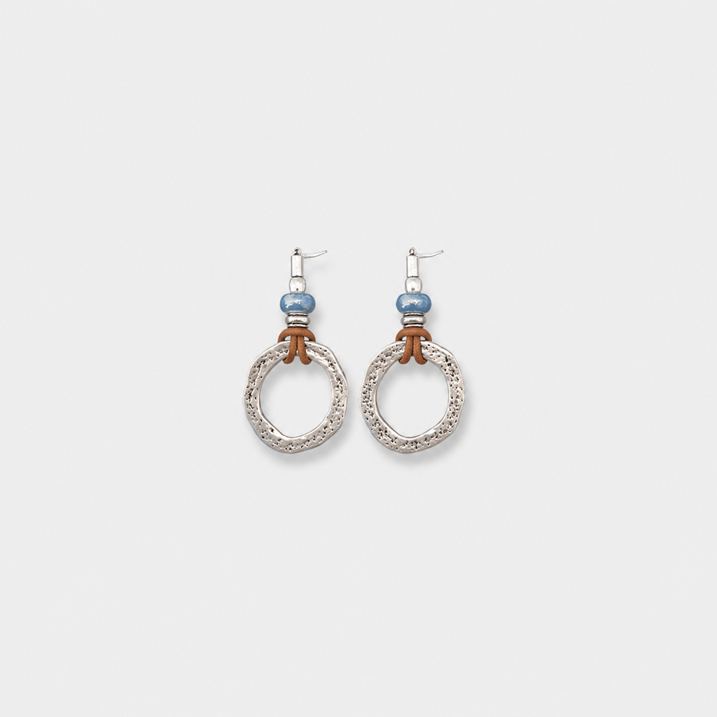 Classic Vintage Silver Round Earrings