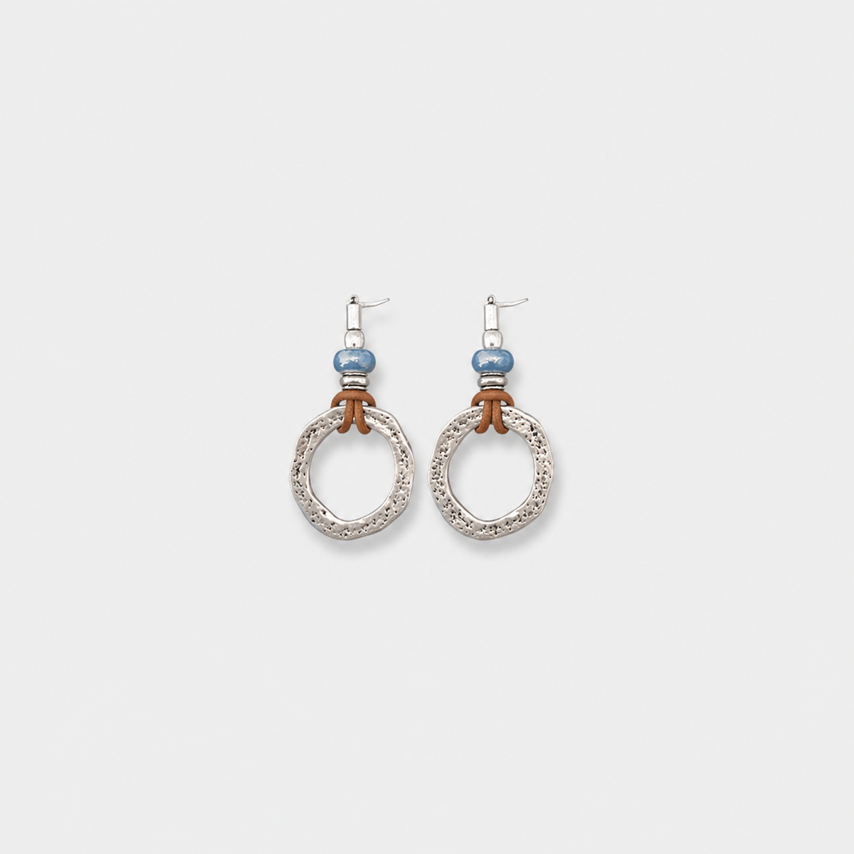 Classic Vintage Silver Round Earrings