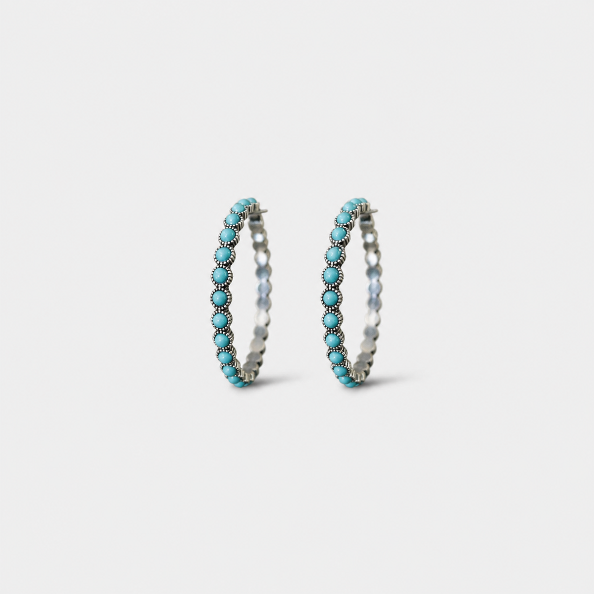 Vintage Turquoise Circular Earrings