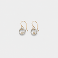 Vintage Gold and Silver Earrings with Cubic Zirconia