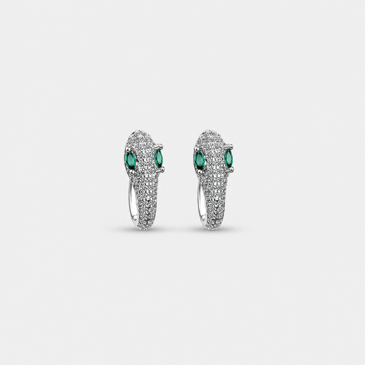 Sterling Silver Snake Earrings