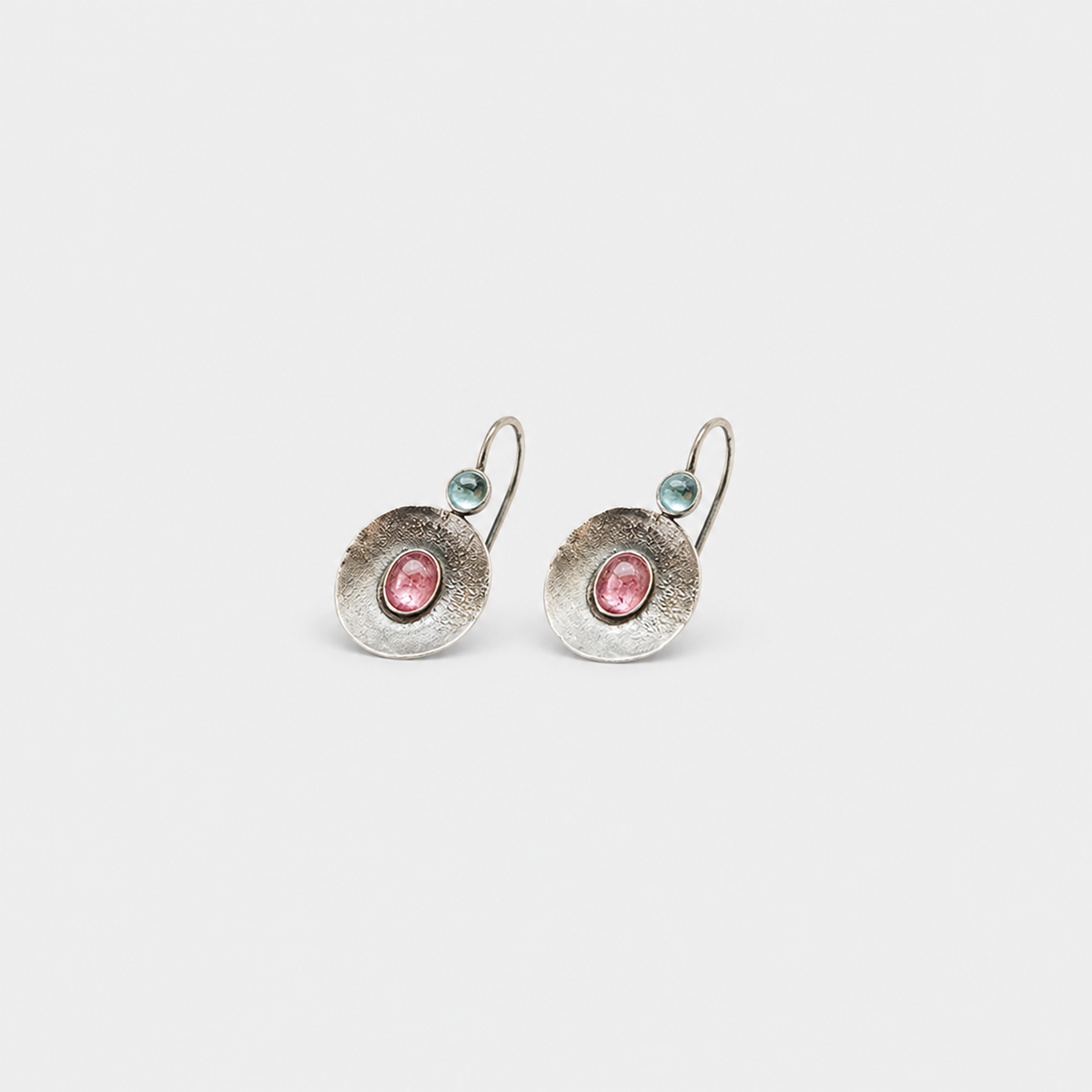 Vintage Two Tone Silver Earrings