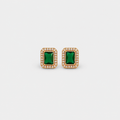 Emerald Gems Dangle Earrings