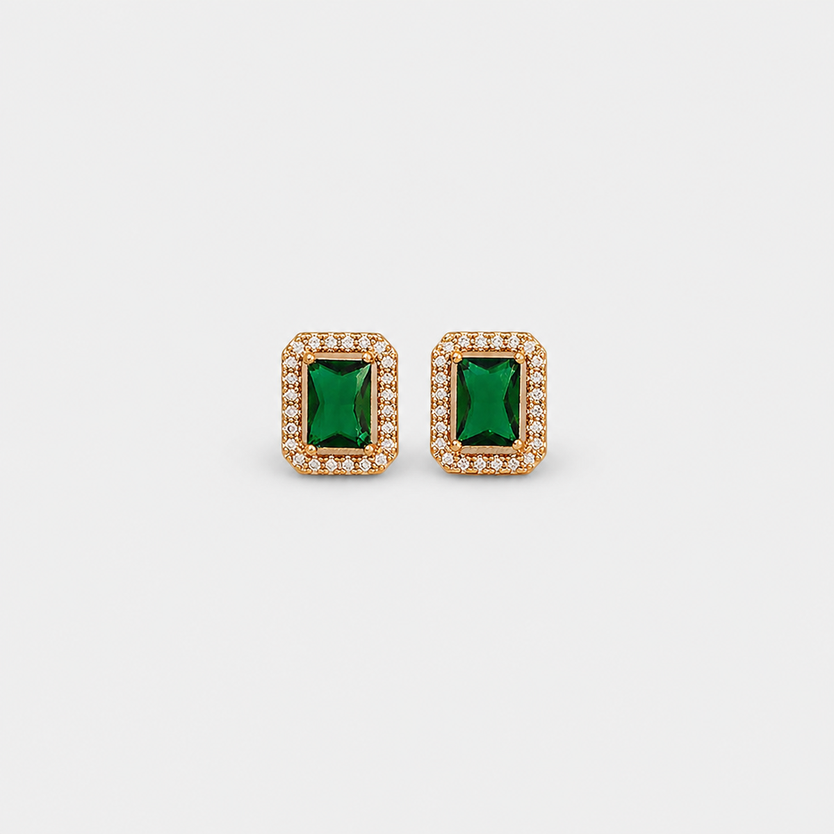 Emerald Gems Dangle Earrings
