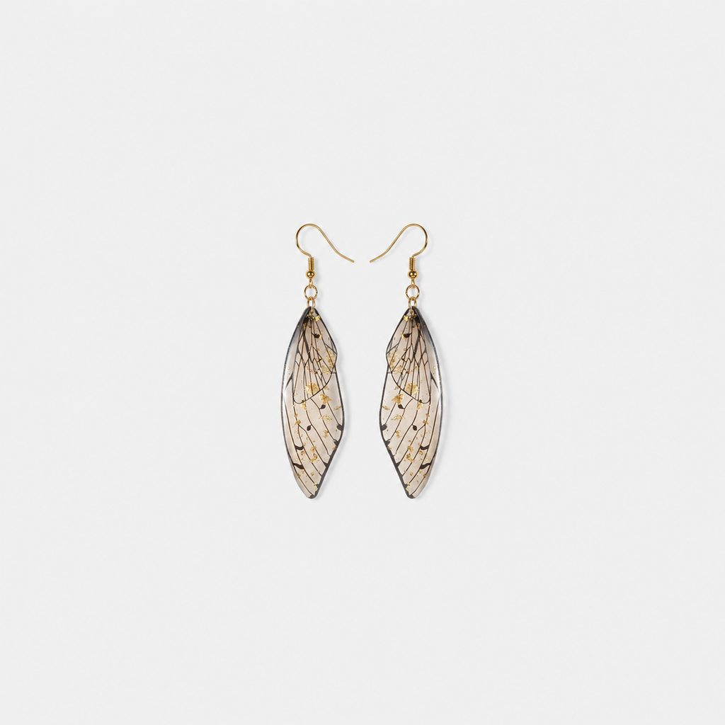 Butterfly Wing Resin Drop Earrings