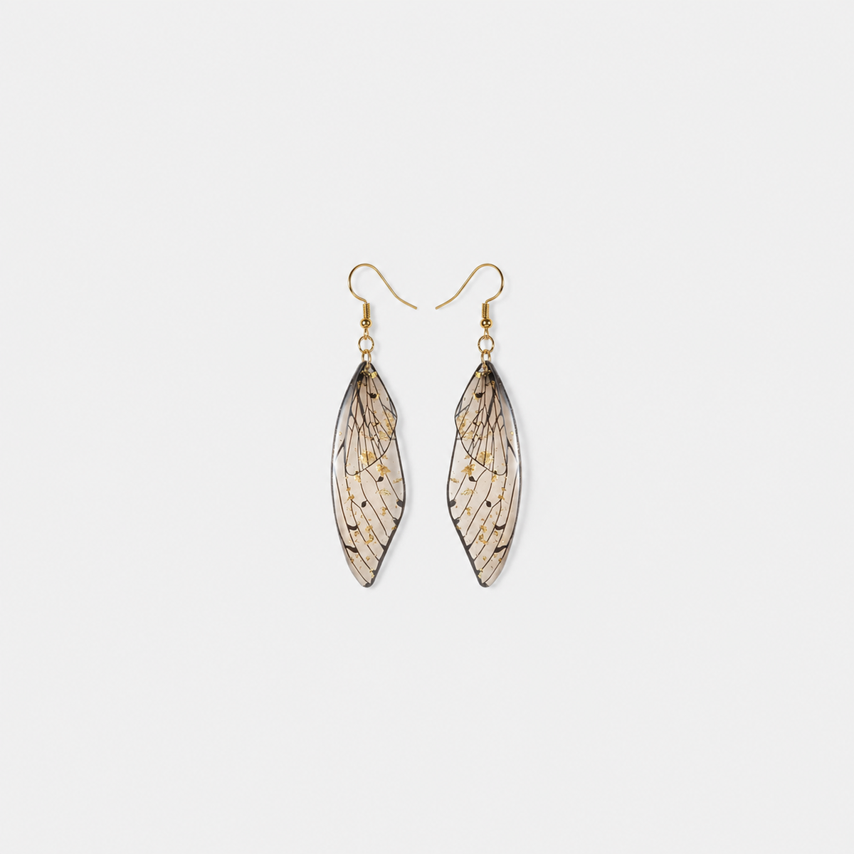 Butterfly Wing Resin Drop Earrings