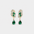 Velvet Flame Emerald Earrings