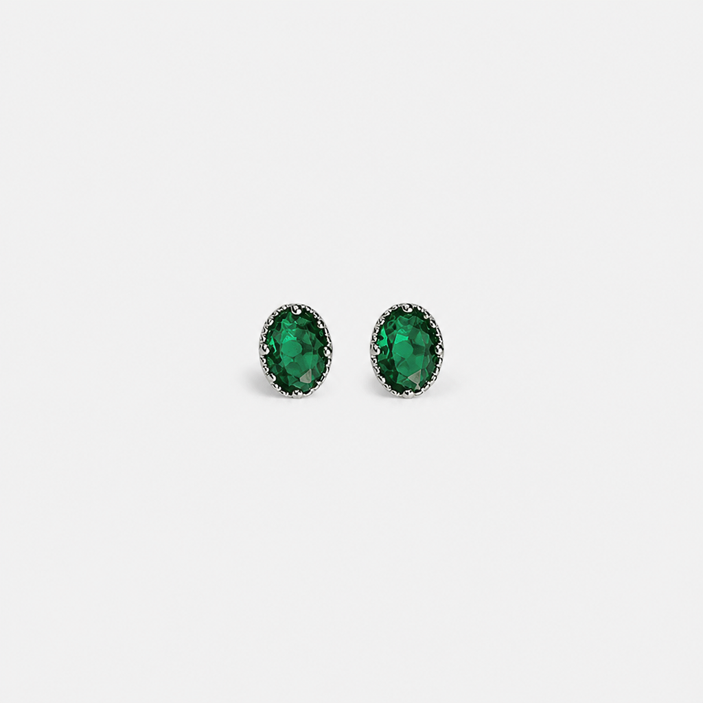Verdant Oval Emerald Earrings