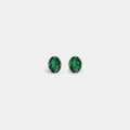 Verdant Oval Emerald Earrings