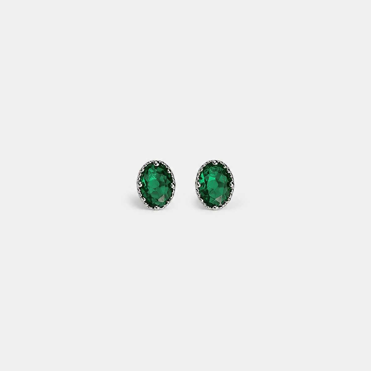 Verdant Oval Emerald Earrings