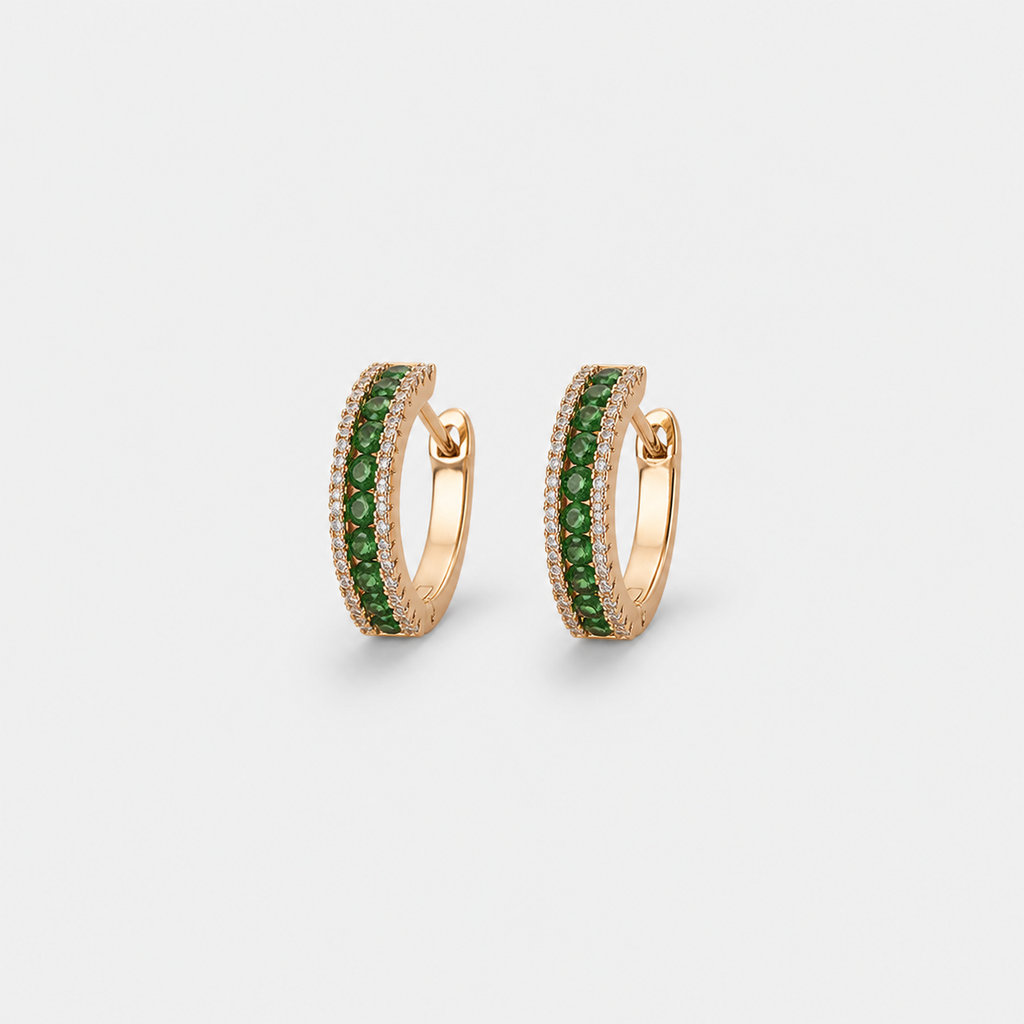 Elegant Emerald Glow Earrings