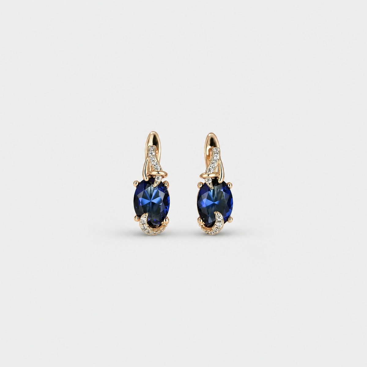 Royal Midnight Gold Drop Earrings
