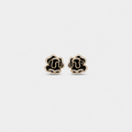 Elegant Black Lotus Earrings