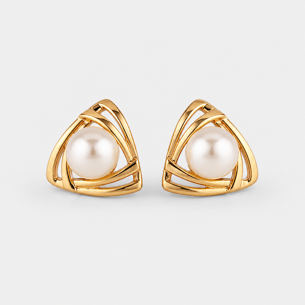 Classic Pearl and Gold Earrings
