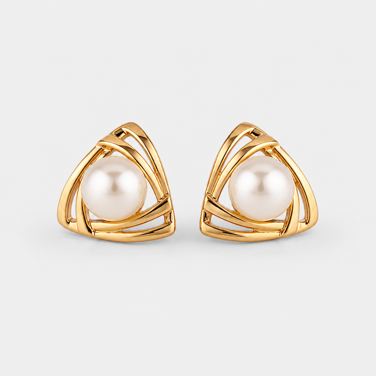 Classic Pearl and Gold Earrings