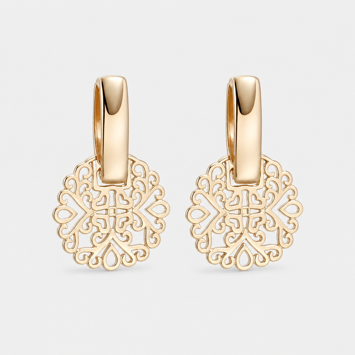 Elegant Mandala Hollow Earrings