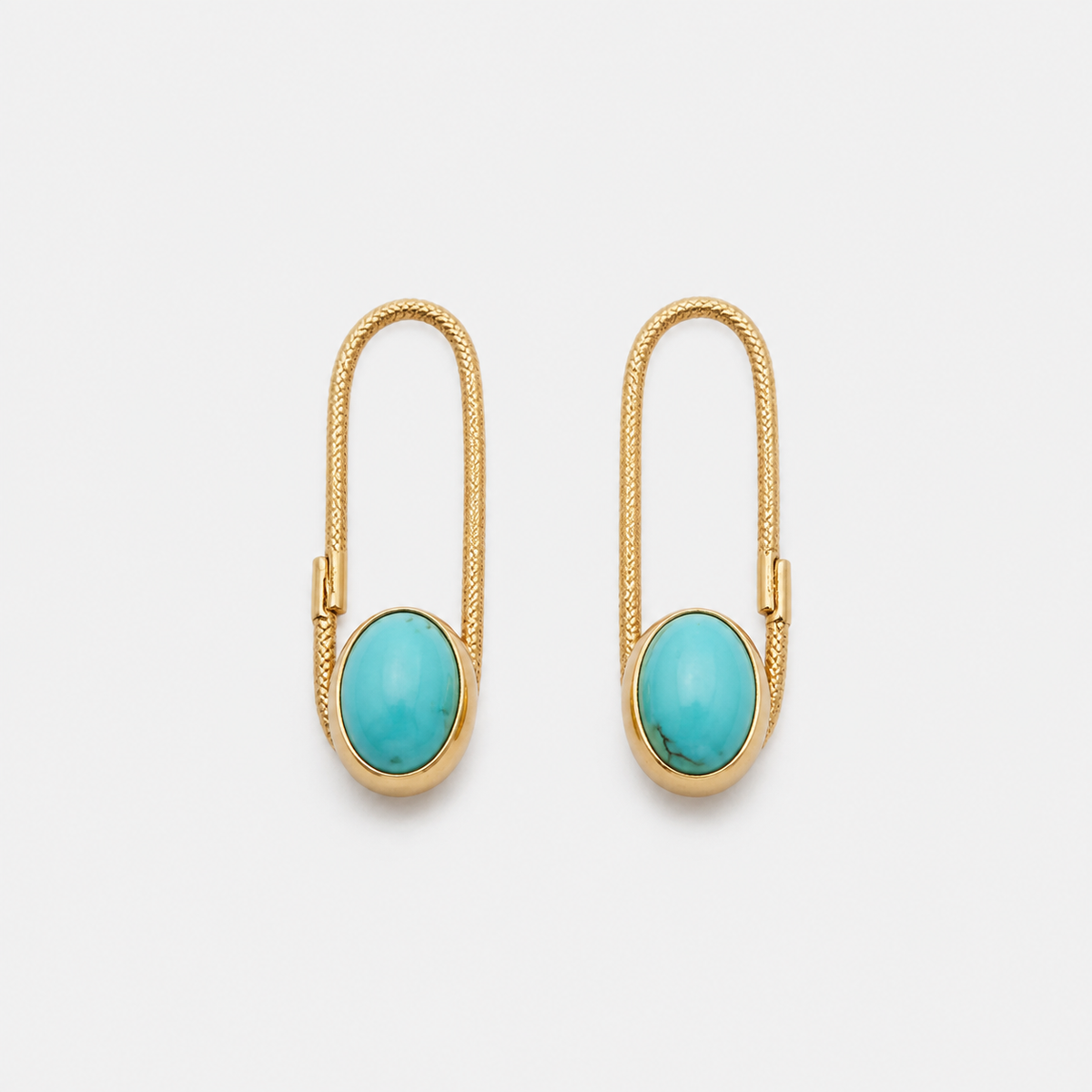 Timeless Gold Turquoise Pearl Moonstone Earrings