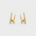 Claw Gold Crystal Earrings