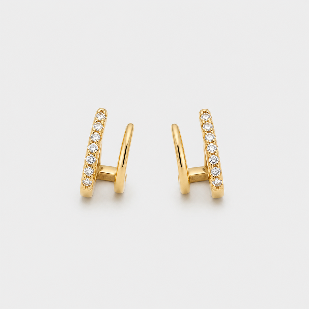 Claw Gold Crystal Earrings