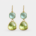 Vintage Turquoise Moonstone Earrings