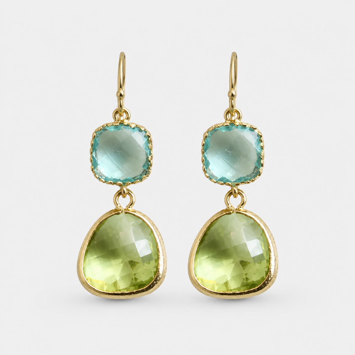 Vintage Turquoise Moonstone Earrings