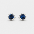 Sapphire Bezel Stud Earrings