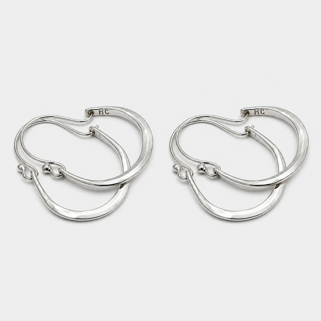 Vintage Silver Hoop Earrings