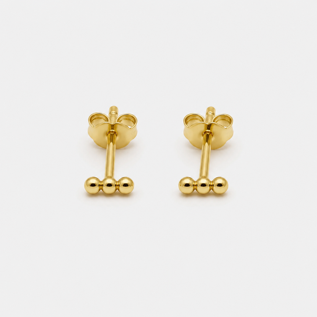 Minimal 3 Dot Studs Earrings