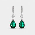 Elegant Emerald Teardrop Earrings