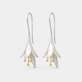 Elegant Silver Flower Earrings