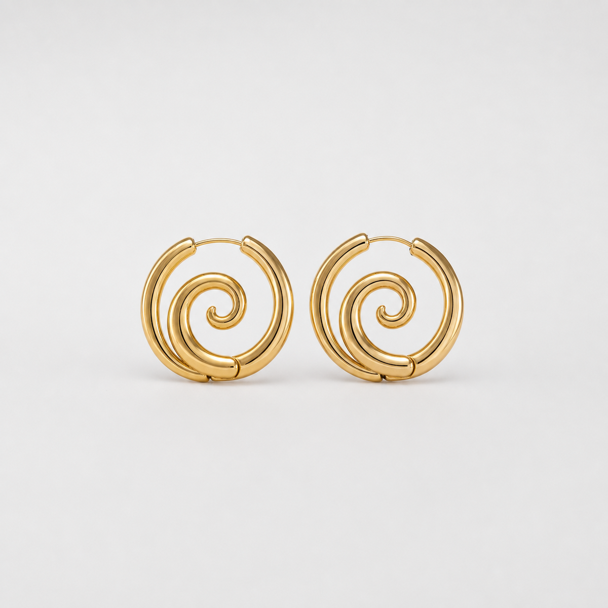 Timeless Gold Spiral Earrings