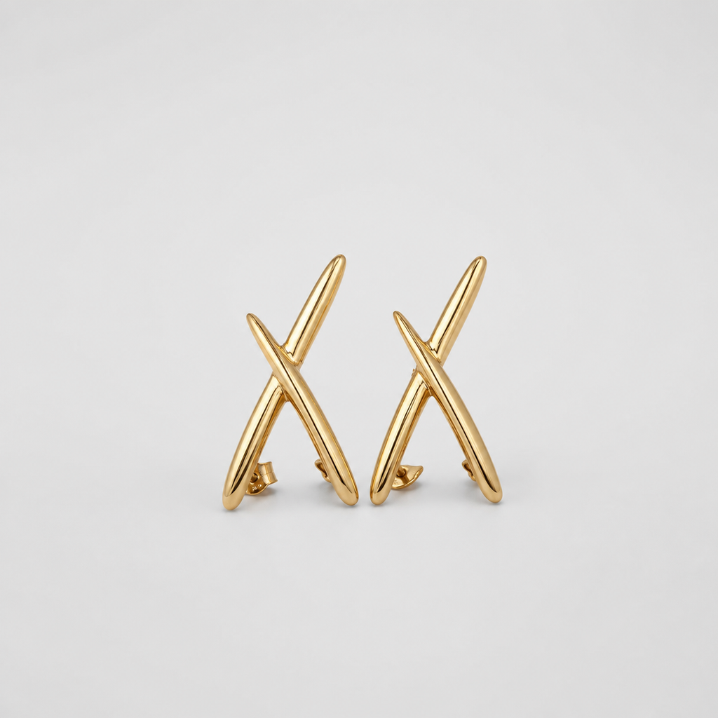 Timeless Gold Cross Earrings