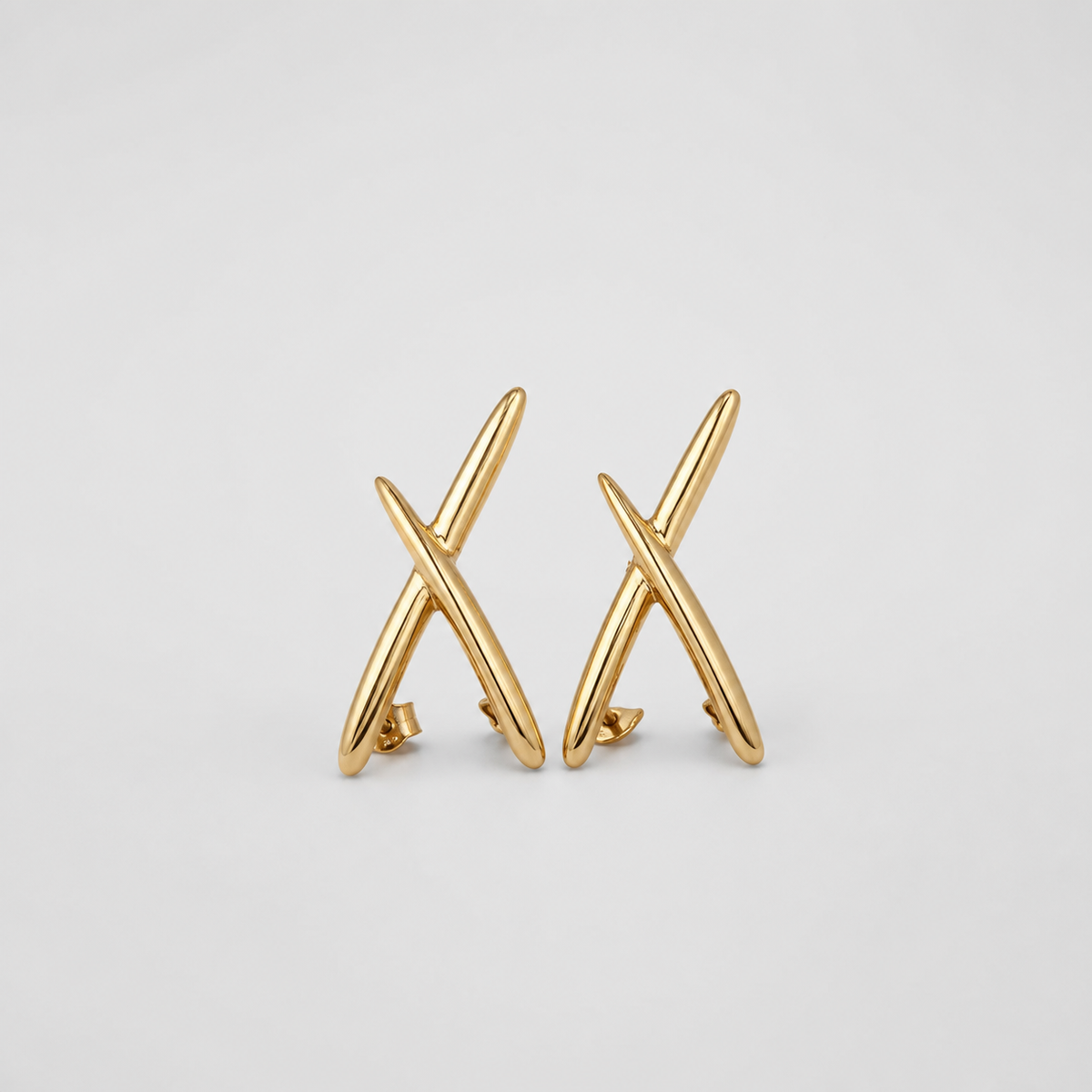 Timeless Gold Cross Earrings
