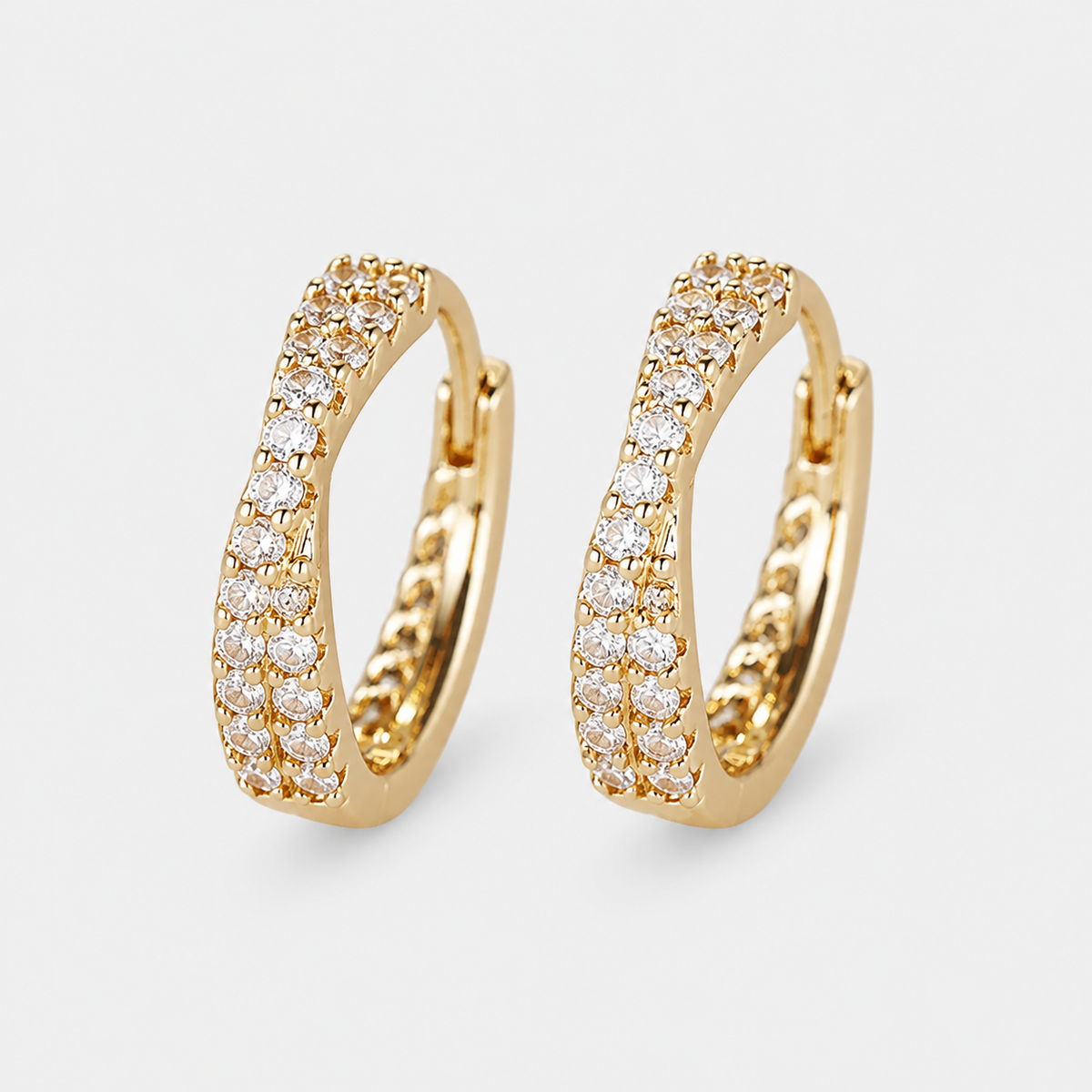 Vintage Zirconia Hoop Earrings