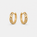 Everyday Embossed Star Hoops