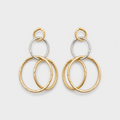 Vintage Gold and Silver Hoop Earrings