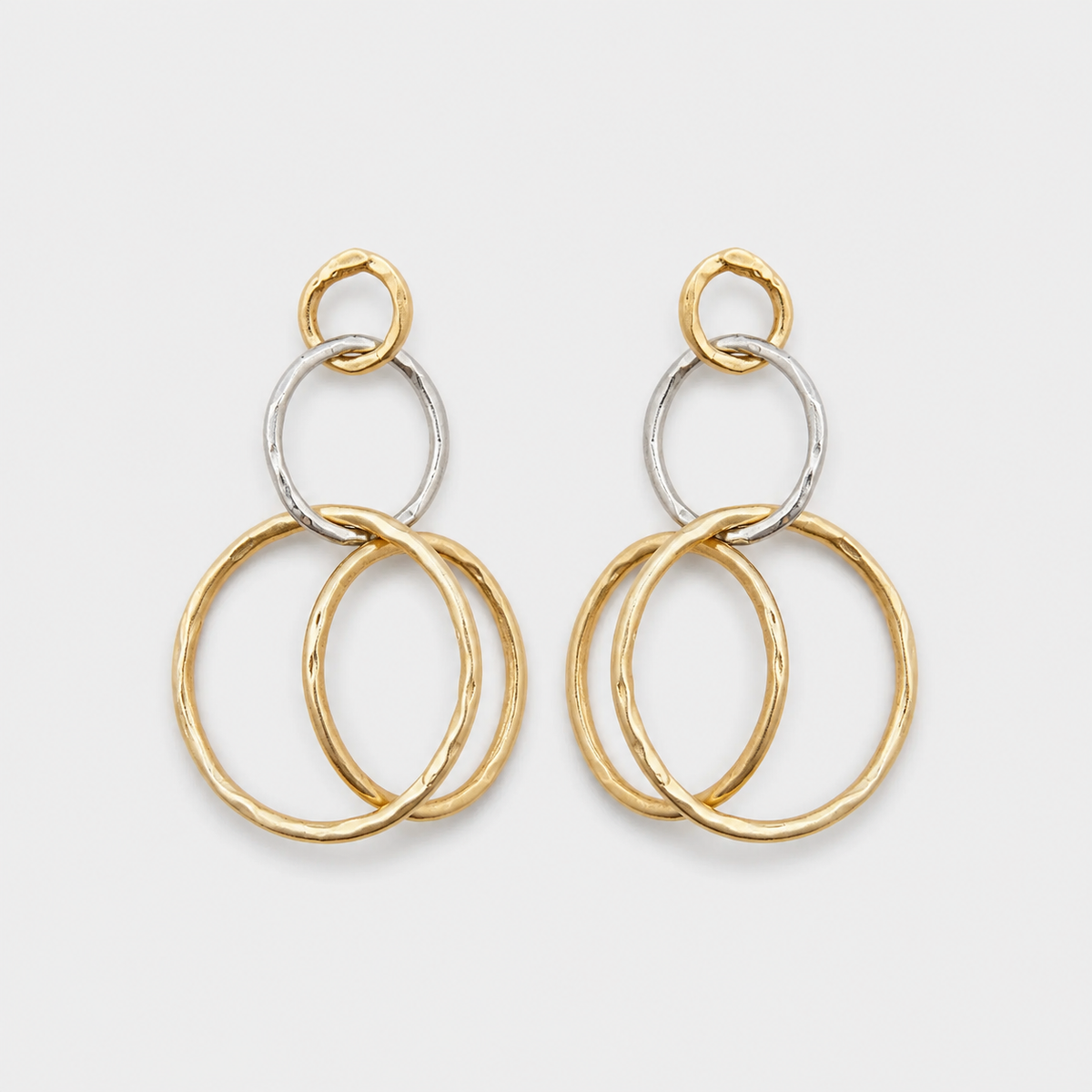 Vintage Gold and Silver Hoop Earrings