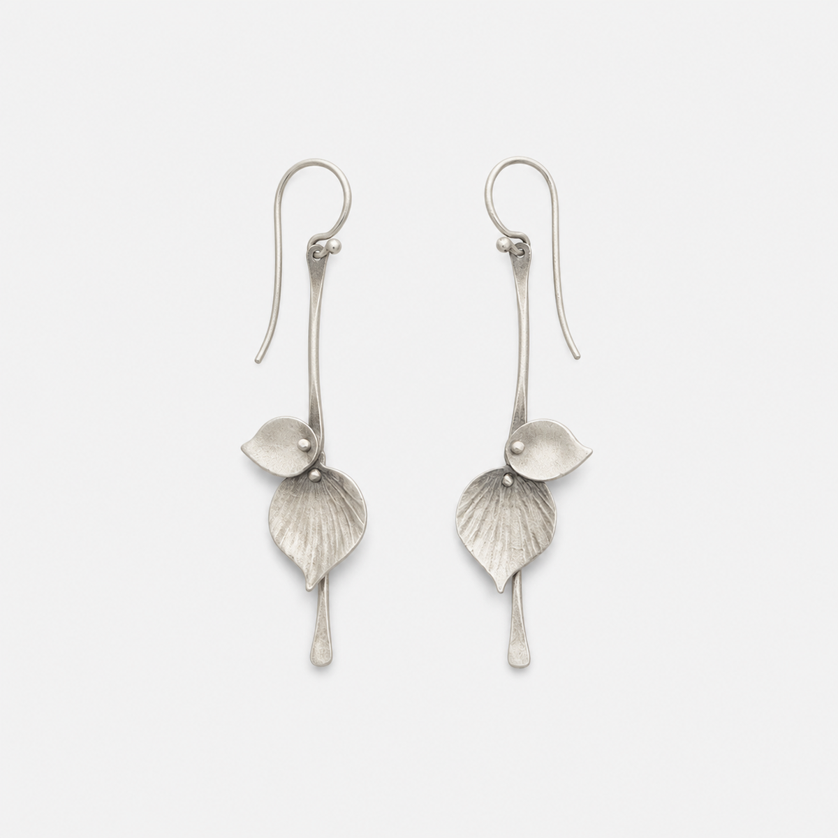 Silver Leaf Vintage Earrings